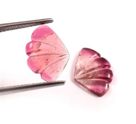 Loose Gemstones Natural Certified Bio Tourmaline Hand Carved Wings U