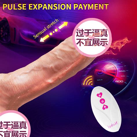 Heating Realistic Dildo For Female Masturbator Wireless Remote Telescopic Vibrator Big Penis