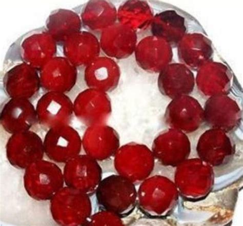 Mm Faceted Red Jade Gemstone Round Loose Beads Strand Ebay