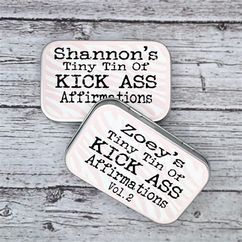 Personalized Tiny Tin Of Kick Ass Affirmations Vol 2 31 Etsy