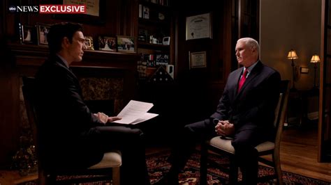 Pence Tells David Muir He Cant Account For What Trump Was Doing