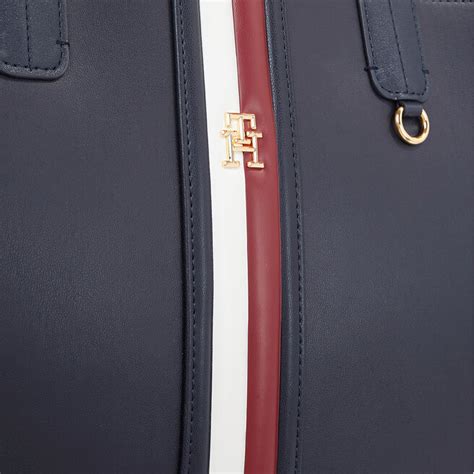 Bolso Tommy Hilfiger Iconic Tommy Tote Puffy AW0AW15881 Global Stripes