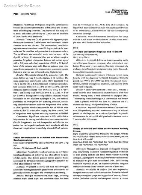Eyelid Reconstruction in a Patient with... : Otolaryngology - Head