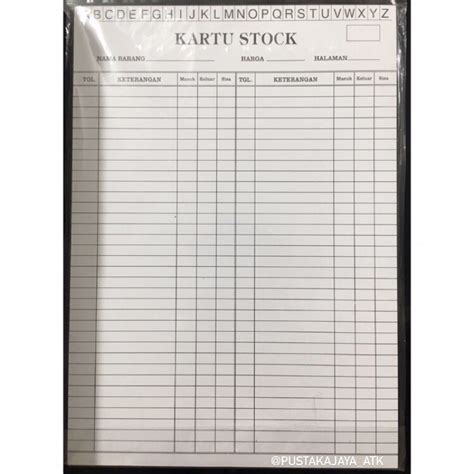 Jual KARTU STOCK GUDANG “FOLIO” ukuran 29,5cm x 21,5cm | Shopee Indonesia