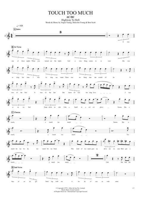 Touch Too Much Tab by AC/DC (Guitar Pro) - Full Score | mySongBook