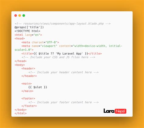 Create Consistent Layouts With Laravel S Applayout Component