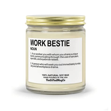 Funny Coworker Gift, Work Bestie Gift, Work Bestie Candle, Secret Santa for Coworker, Office Gag ...