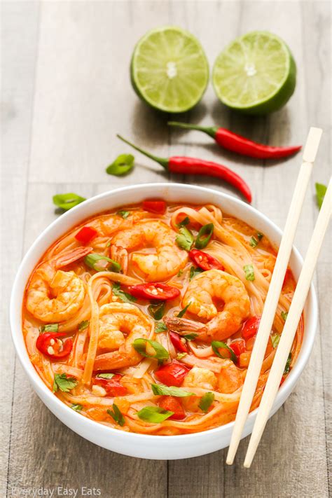 Thai Shrimp Soup with Noodles (Easy One-Pot Recipe!) - Everyday Easy Eats