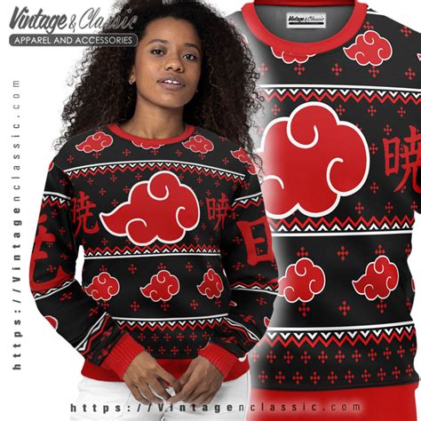 Akatsuki Naruto Anime Ugly Christmas Sweater Vintagenclassic Tee