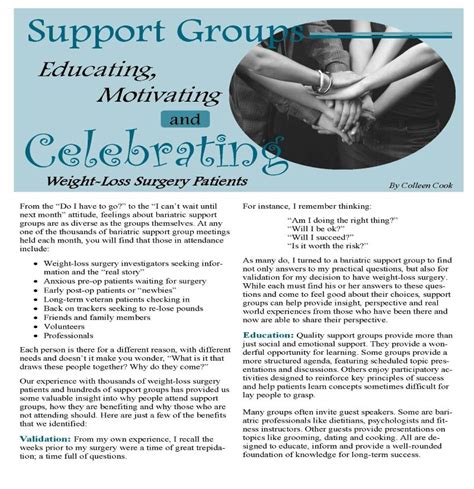 Support Groups Educating Motivating And Celebrating Weight Loss