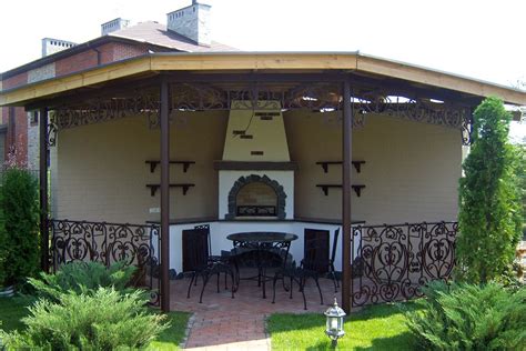 Беседка мангальная для дачи из металла (63 фото) - красивые картинки и ...