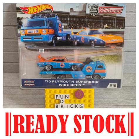 Jual Maddox Hot Wheels Premium Team Transport Plymouth Superbird Wide Open Shopee Indonesia