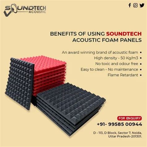 Square Pyramid Acoustic Foam At ₹ 60 Sq Ft In Noida Id 25972684262