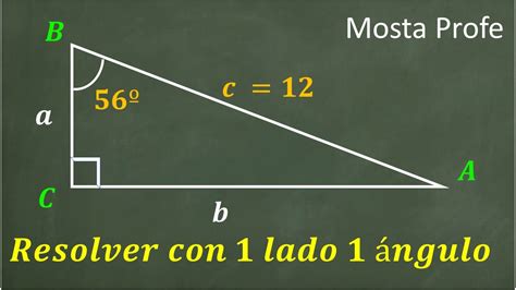 C Mo Resolver Un Tri Ngulo Rect Ngulo Con Un Lado Y Un Ngulo Como