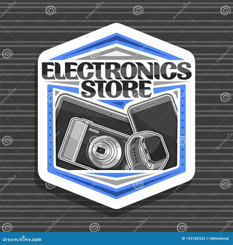 Vector Logo For Electronics Store Stock Vector Illustration Of Clock