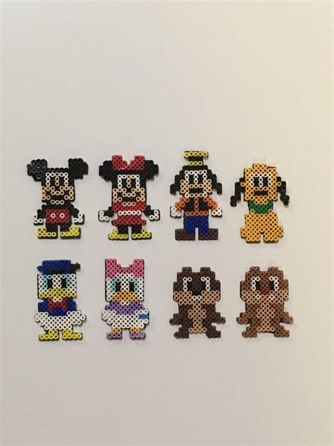 Disney Character Perler Bead Magnets Etsy