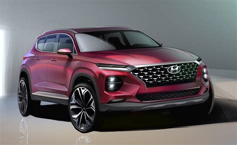 2018 Hyundai Santa Fe Design Revealed Gets Kona Treatment Performancedrive