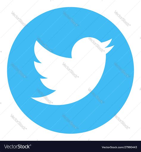 Twitter Logo Icon Royalty Free Vector Image Vectorstock