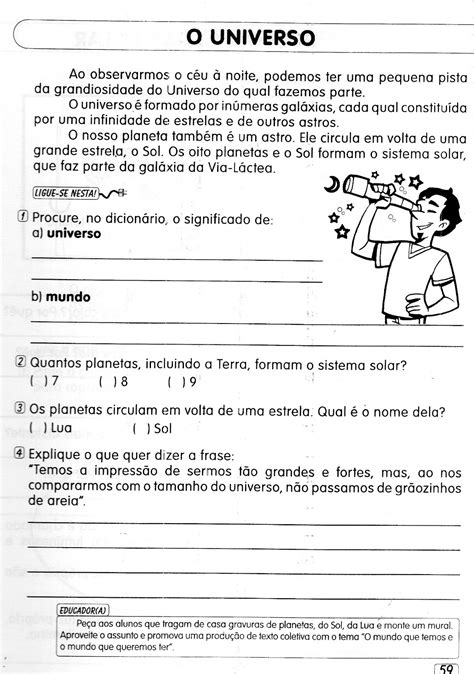 EDUCAÇÃO E SUAS ESPECIFICIDADES: ATIVIDADES DE CIÊNCIAS: UNIVERSO ...