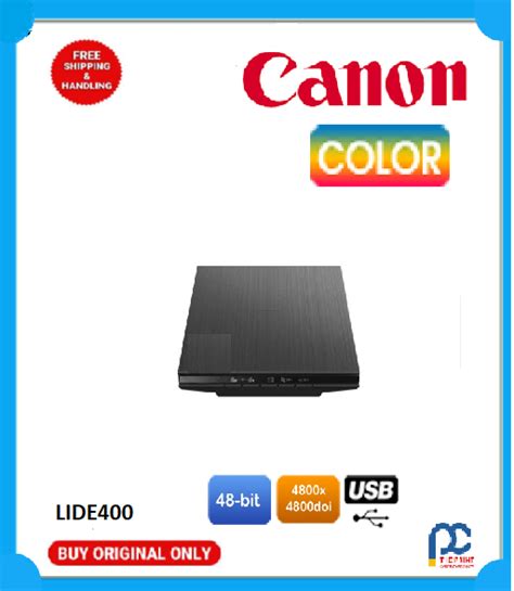 Canon LiDE 400 Color Flatbed USB High-Speed Document & Photo Scanner ...