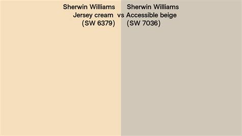 Sherwin Williams Jersey Cream Vs Accessible Beige Side By Side Comparison