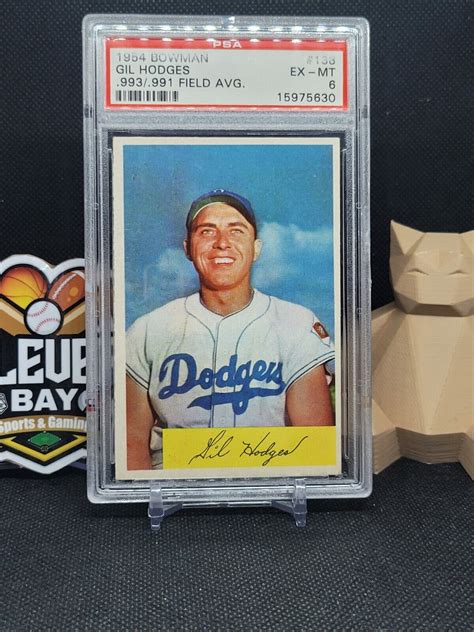 Bowman Gil Hodges Field Avg Psa Brooklyn Dodgers