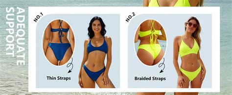 Amazon ZAFUL Women S Tie Back Padded High Cut Bralette Bikini Set Two Piece Swimsuit