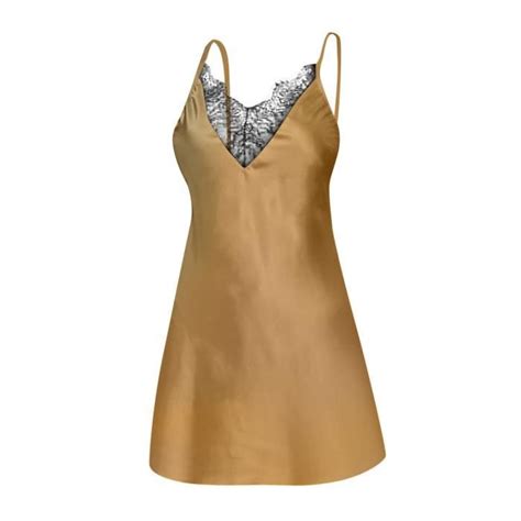 Mesdames Mode Lingerie Sexy Satin Vêtements de Nuit Confortables Sous Vêtements Chemise de Nuit