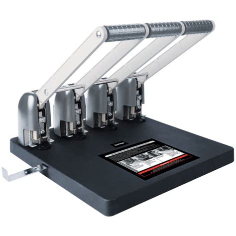 Дырокол мощный на четыре отверстия Berlingo "Heavy Duty" 150л., черный ...