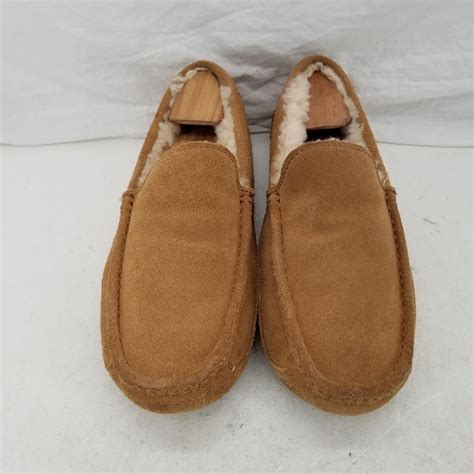 Ugg Ascot Slippers Moccasin Shearling Sheepskin Suede Gem