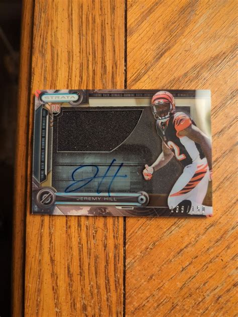 Topps Strata Clear Cut Rookie Relic Autograph Jeremy Hill