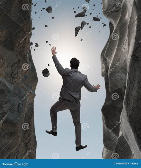 The Businessman Overcoming Challenges In Business Concept Stock Image