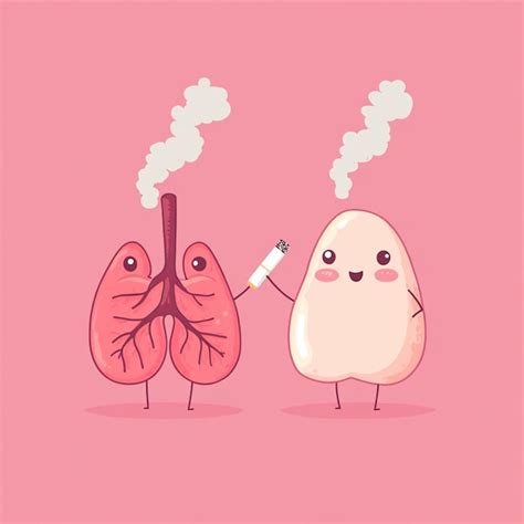 Cute Lungs Cartoon Vector Illustration Premium Ai Generated Vector