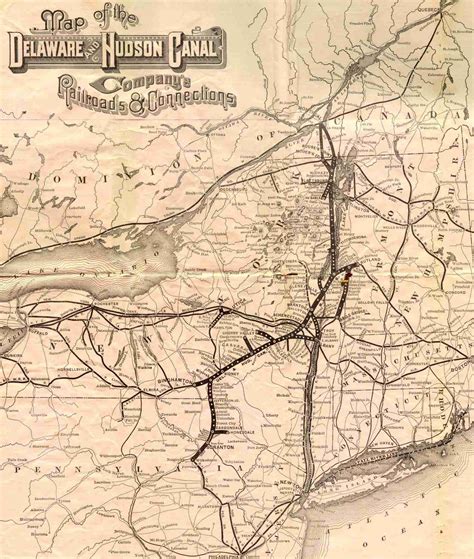the Delaware & Hudson Railroad System Map