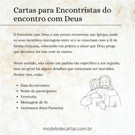 Cartas Para Encontristas Do Encontro Deus Modelos De Carta