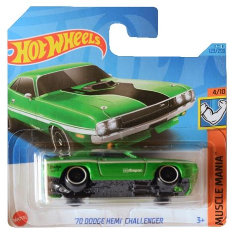 Hot Wheels 1970 Dodge Hemi Challenger zöld kisautó 1 64 Mattel vásárlás a Játékshopban