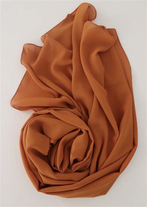 Honey Bronze Chiffon Chiffon Orange Chiffon Hijab Tutorial