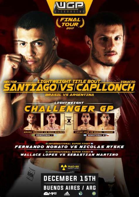 WGP Kickboxing Chega A Buenos Aires Card Estelar