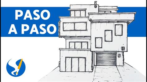 Como Dibujar Una Casa Moderna Dibujar Una Casa En D Youtube