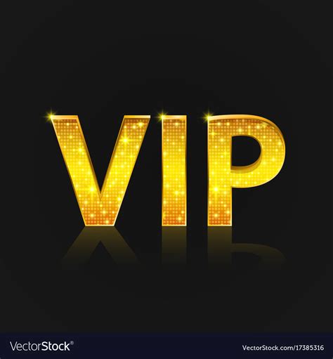 Vip text on the black background Royalty Free Vector Image