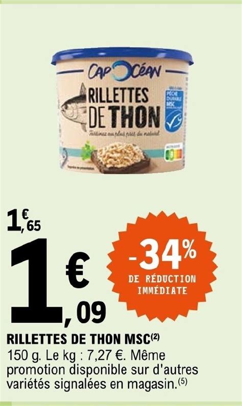 Promo Rillettes De Thon Msc Chez E Leclerc