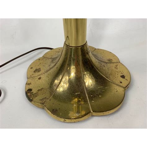 Mid Century Brass Stiffel Tulip Table Lamp Chairish