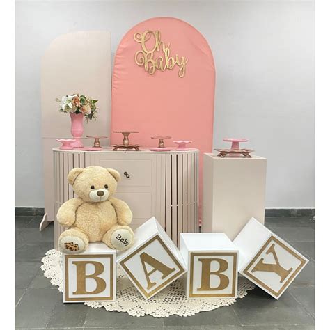 Kit Chá de bebê Nude e Rosa