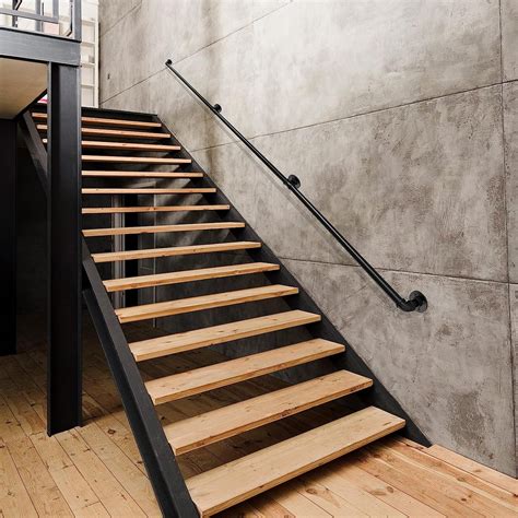 industrial pipe stair handrail cm  warehouse