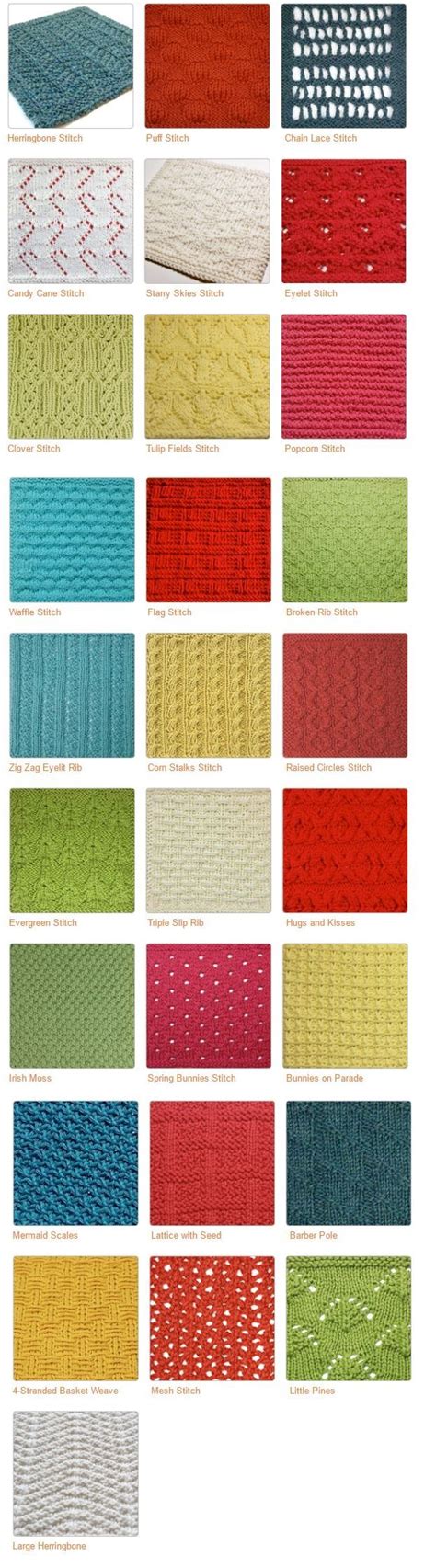 Different Types Of Loom Knitting Stitches