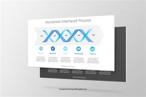 Horizontal Interlaced Process Diagram Kostenlose Präsentationsvorlage