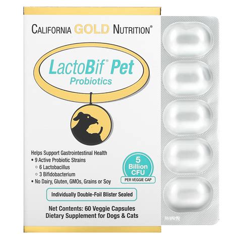 LactoBif Pet Probiotics, 5 Bllion CFU, For Dogs & Cats, 9 Active ...