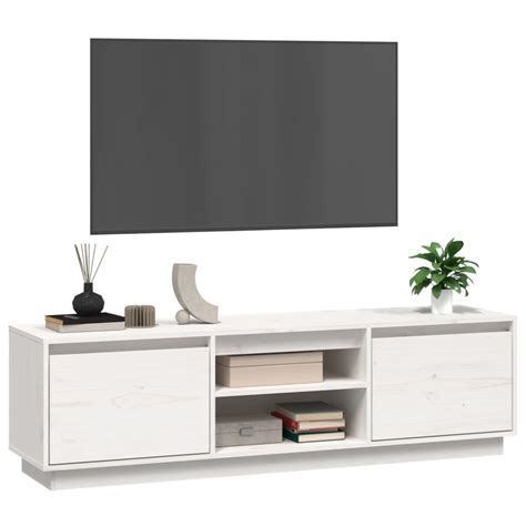 Meuble Tv Meuble Hi Fi Meuble Tv Blanc X X Cm Bois De Pin