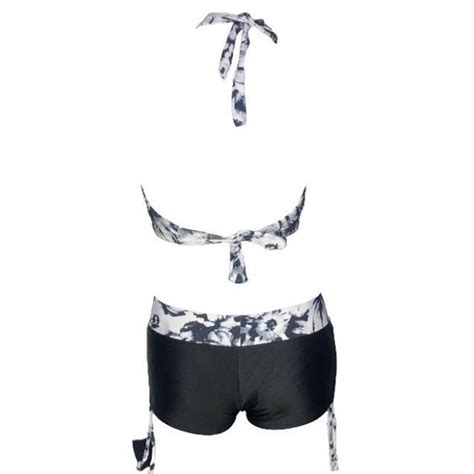 Ripley Bikini Push Up Licra Mujer Negro Uv Busier Con Short Gl