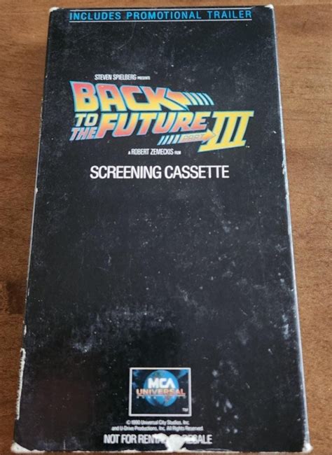 Back to the Future III: Rare 1990 Promo VHS Screening Cassette - Etsy